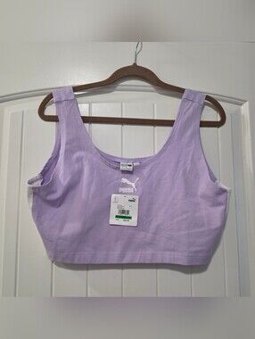 Puma Lavender Scoop-Neck Bralette
